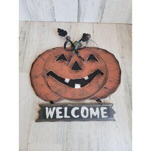 Halloween welcome sign jacquel Lantern Bell hanging